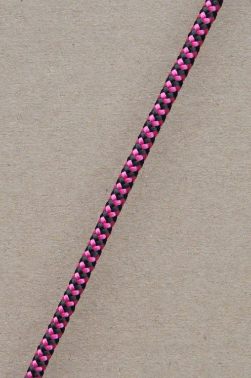 Ø5 mm djembe halyard (herringbones, raspberry / black, 100 m) - Rope for djembe drum