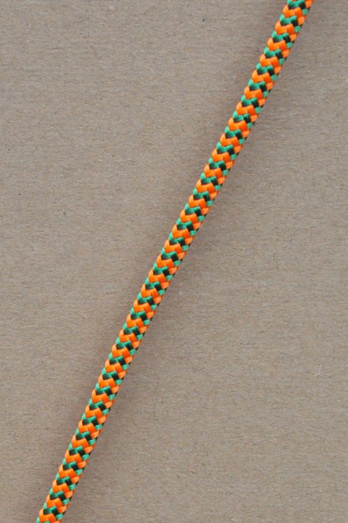 Ø5 mm djembe halyard (herringbones, neon orange / green, 100 m) - Rope for djembe drum