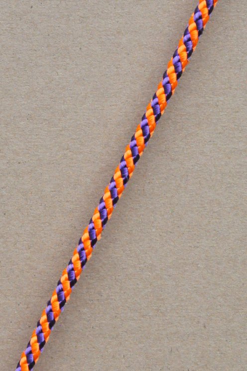 Ø5 mm djembe halyard (helix, neon orange / violet, 100 m) - Rope for djembe drum