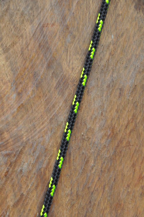Ø4 mm black / fluo-yellow alpine rope for djembe drum - Djembe rope