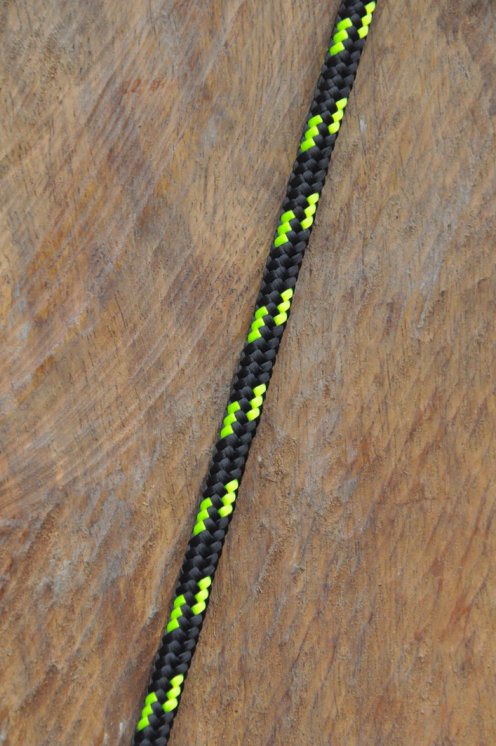 Ø5 mm black / fluo-yellow alpine rope for djembe drum - Djembe rope