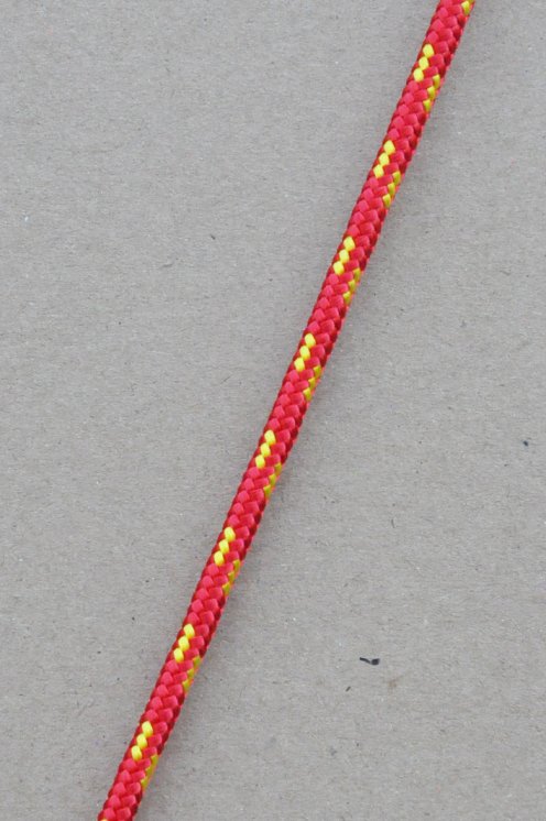 Ø5 mm halyard for djembe drum (red / sunflower yellow, 100 m) - Djembe rope