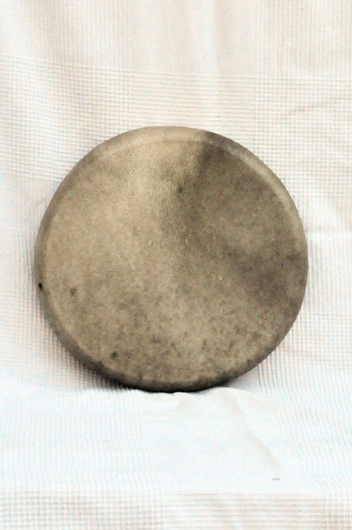 Shamanic ritual drum (shaman drum) with deer skin