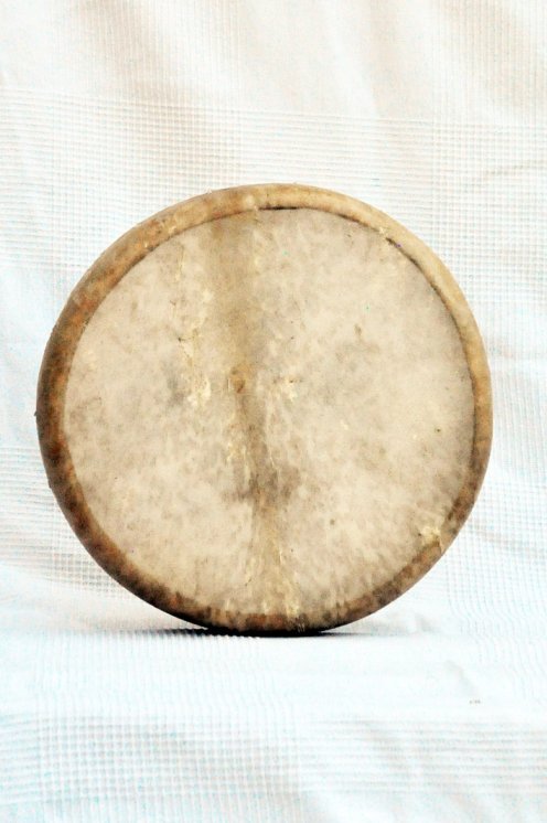 Shamanic ritual drum (shaman drum) with goat skin