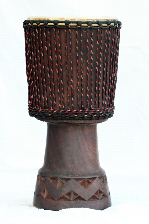 Professional cow skin djembe - Large mahogany Top Mali djembe drum