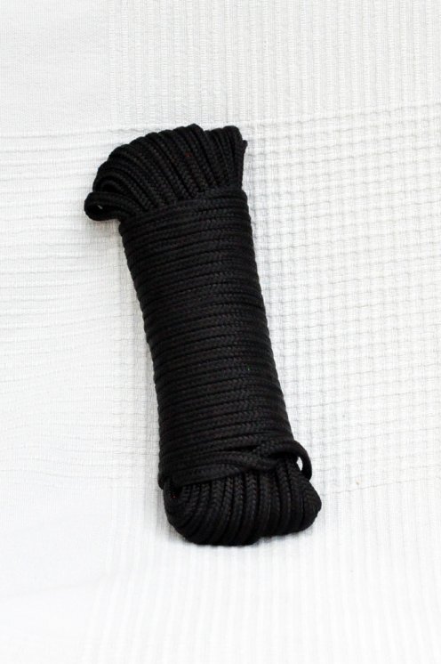 PA hollow djembe drum rope 5 mm Black 20 m