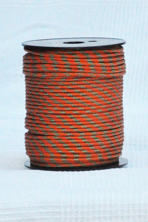 PES reinforced djembe drum rope 4 mm Copper / Green 100 m