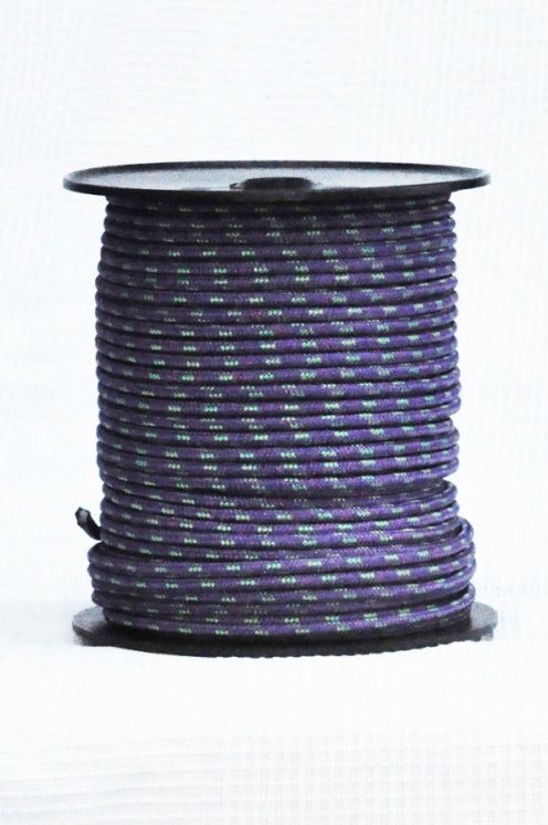PES reinforced djembe rope 6 mm Violet / green 100 m