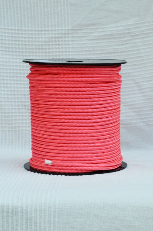 Neon pink Ø5 mm pre-stretched rope for djembe drum - Djembe rope
