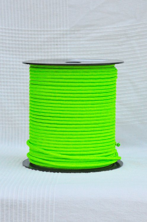 Neon green Ø5 mm prestretched alpine rope for djembe drum - Djembe rope