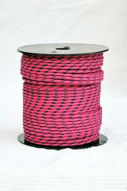 Ø5 mm halyard for djembe drum (raspberry / brown, 100 m) - Djembe rope