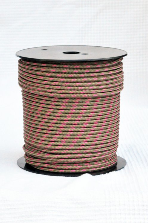 Ø5 mm halyard for djembe drum (brass / raspberry, 100 m) - Djembe rope