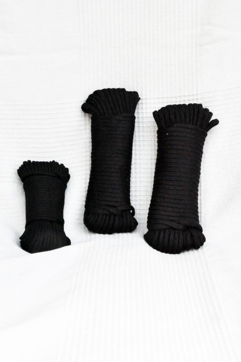 Braided rope Ø4 mm black for djembe drum