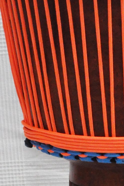 Braided rope with core Ø5 mm neon orange 20 m - Djembe drum rope