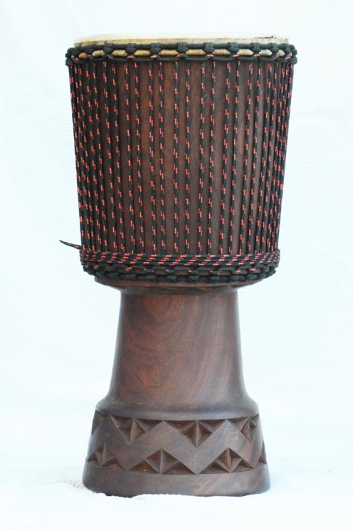 Professional cow skin djembe - Large mahogany Top Mali djembe drum