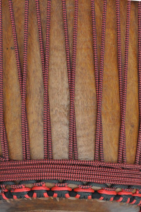 Ø5 mm djembe halyard (checkerboard, red / black, 100 m) - Rope for djembe drum