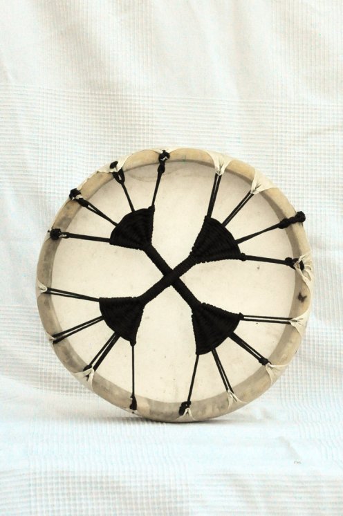 Shamanic ritual drum (shaman drum) with elk skin