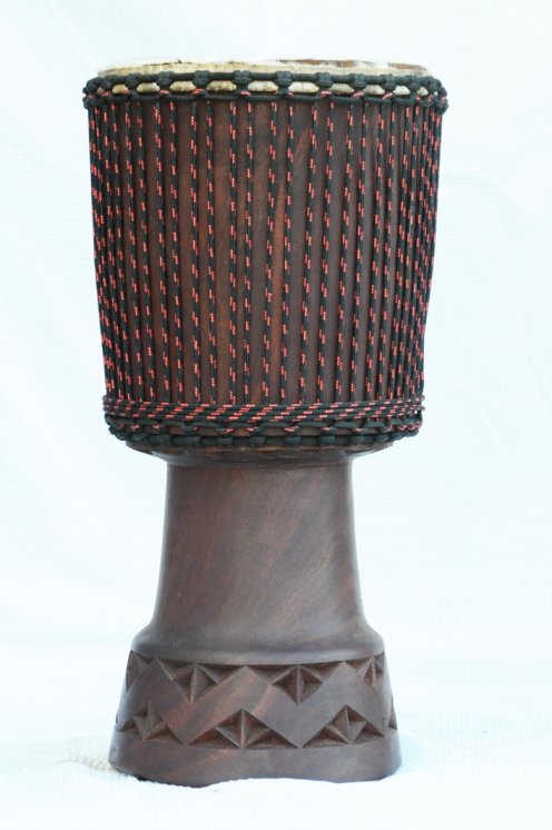 Professional cow skin djembe - Large mahogany Top Mali djembe drum