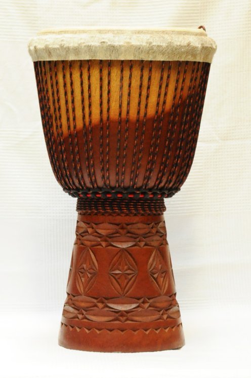 Large Top Guinea djembe mahogany: buy Guinean djembe (acajou, djalla)