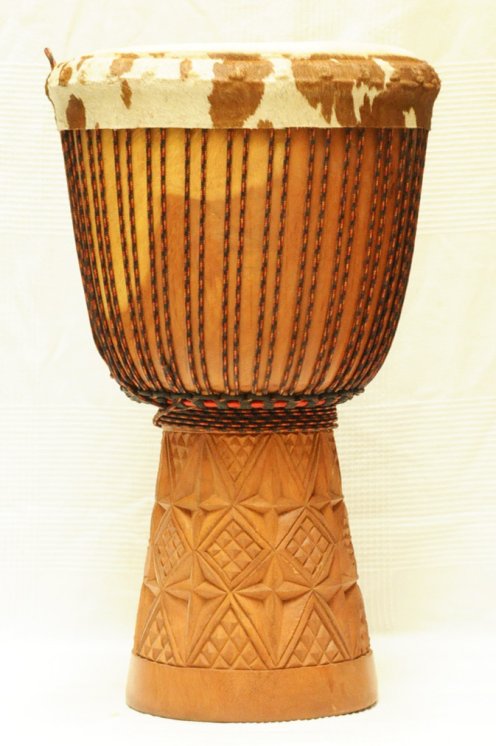 Large Top Guinea djembe dimba: buy Guinean djembe (bush mango, dugura)