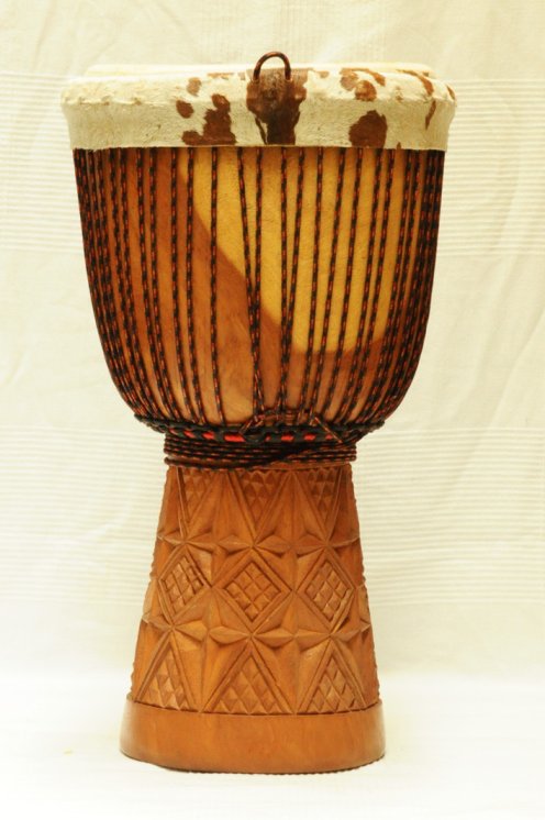 Large Top Guinea djembe dimba: buy Guinean djembe (bush mango, dugura)