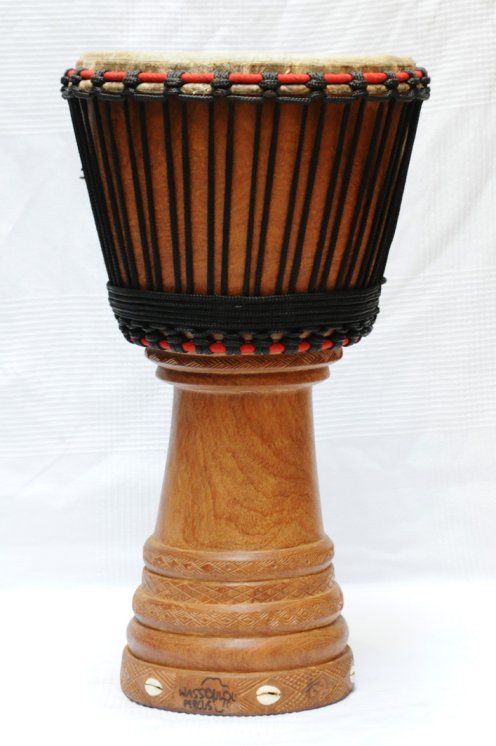 Large Top Mali djembe dimba: buy Malian djembe (bush mango, dugura)