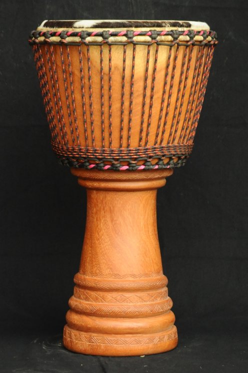Djembé Mali Top en linké peau de boeuf en vente (grand) : acheter un djembe malien en lingué monté avec une peau bovine (veau, vache) (grand)