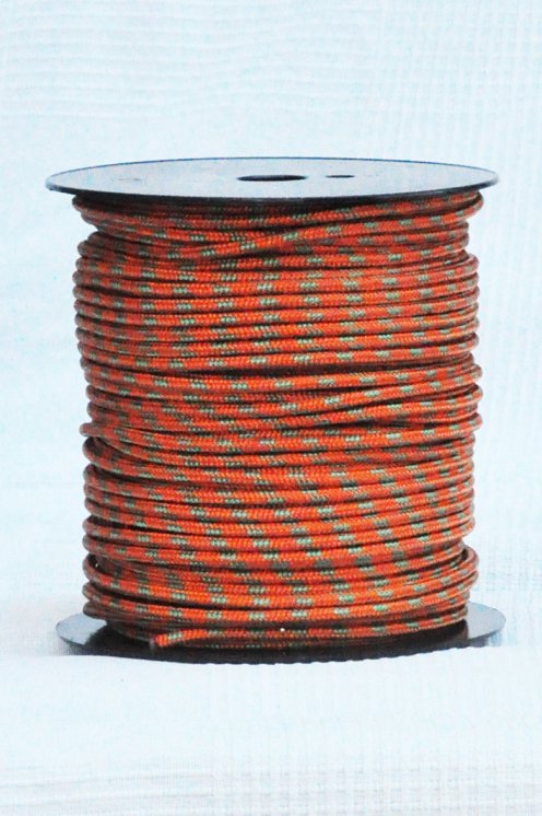 Ø5 mm copper / green prestretched polyester rope for djembe drum - Djembe rope
