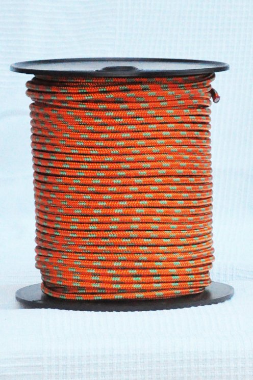 Ø6 mm copper / green prestretched polyester rope for djembe drum - Djembe rope