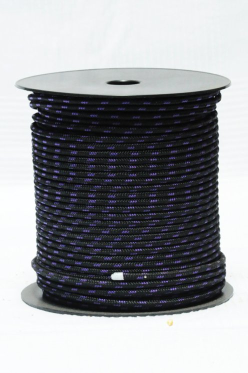 Ø6 mm black / violet black alpine rope for djembe drum - Djembe rope