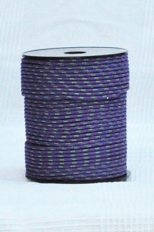 PES reinforced djembe drum rope 4 mm Violet / Green 100 m