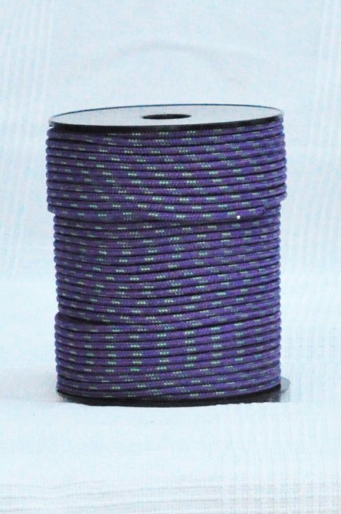PES reinforced djembe rope 4 mm Violet / green 100 m