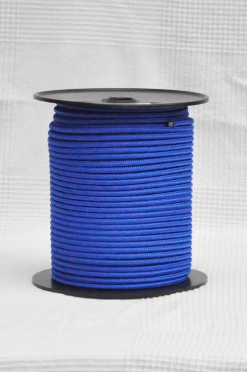 PES reinforced djembe rope 6 mm Bleu de France 100 m