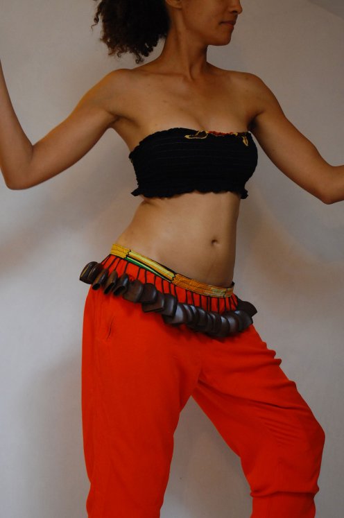 African dance belt - Large Ghana juju dance belt