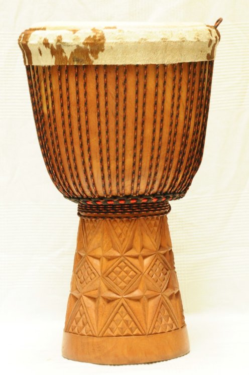 Large Top Guinea djembe dimba: buy Guinean djembe (bush mango, dugura)