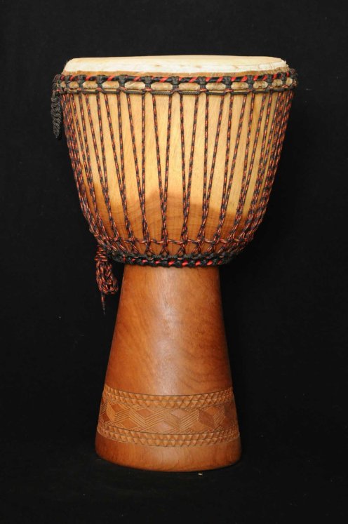 Djembé Mali Top en linké peau de boeuf en vente (grand) : acheter un djembe malien en lingué monté avec une peau bovine (veau, vache) (grand)