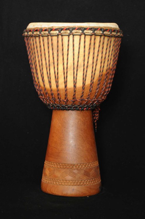 Djembé Mali Top en linké peau de boeuf en vente (grand) : acheter un djembe malien en lingué monté avec une peau bovine (veau, vache) (grand)