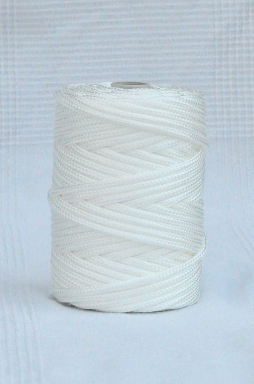 White Ø6 mm braided rope for djembe drum - Djembe rope