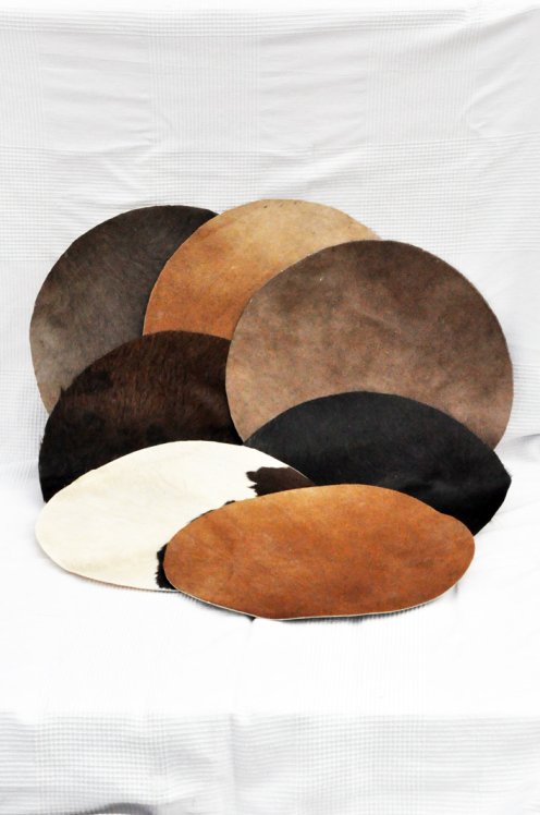 Thin calf skin with hair for djembe drum S