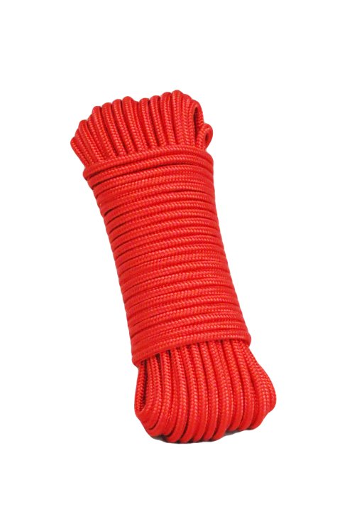 PES reinforced djembe drum rope 5 mm Red 20 m