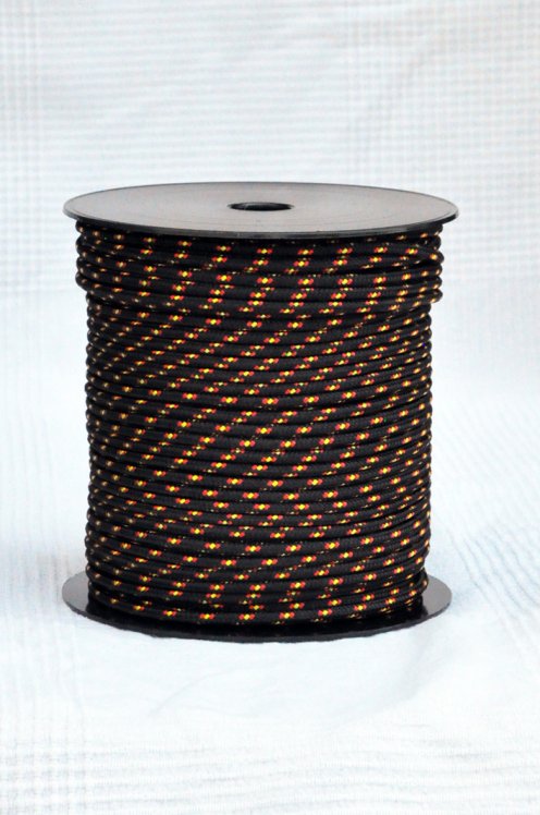 5 mm halyard (tricolour, red / yellow / red) - 100 m djembe drum rope