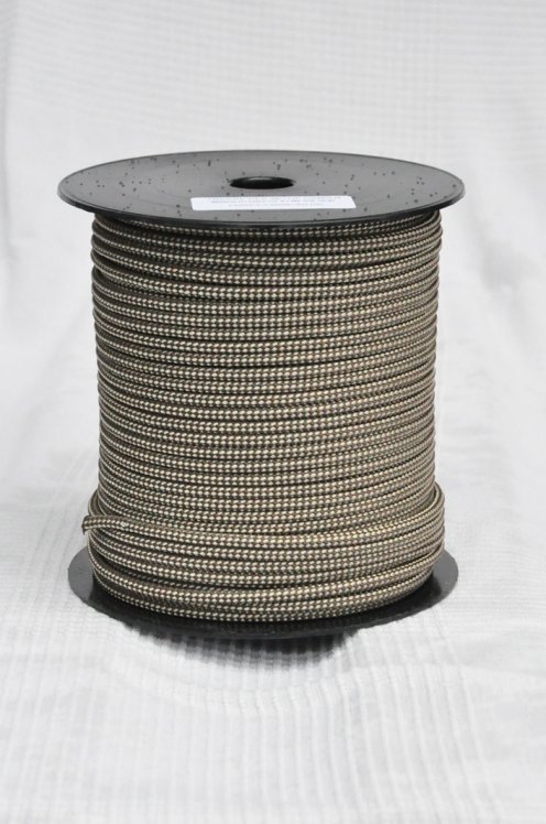Ø5 mm djembe halyard (checkerboard, brown / sand, 100 m) - Rope for djembe drum