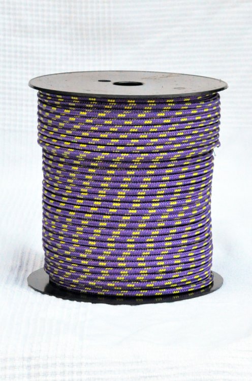 Ø5 mm halyard for djembe drum (violet / sunflower yellow, 100 m) - Djembe rope