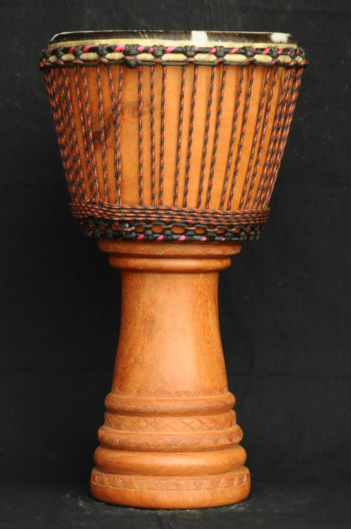 Djembé Mali Top en linké peau de boeuf en vente (grand) : acheter un djembe malien en lingué monté avec une peau bovine (veau, vache) (grand)