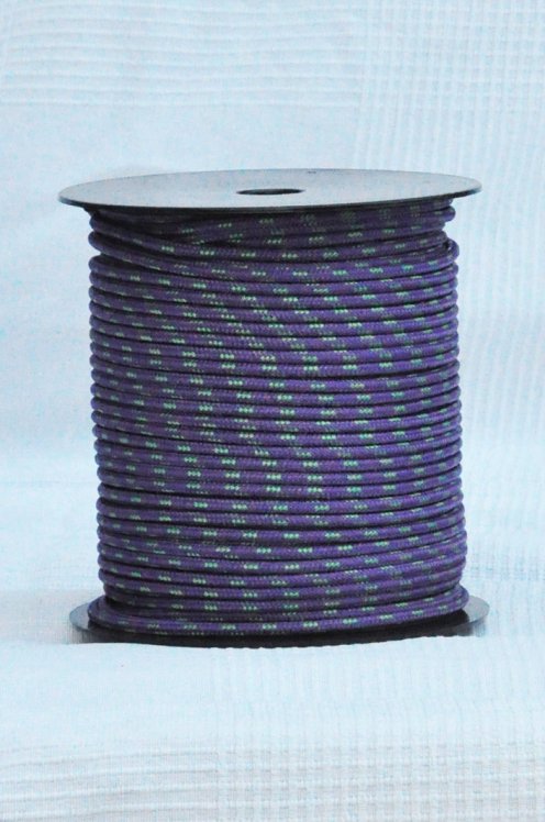 Ø5 mm violet / green prestretched polyester rope for djembe drum - Djembe rope