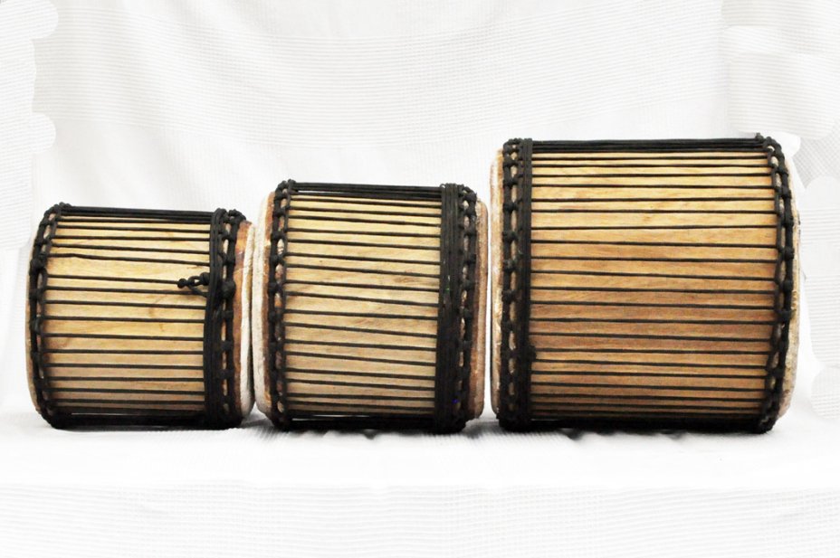 Set of parade dundun drums - Guinea mini-dunun drums set 3851