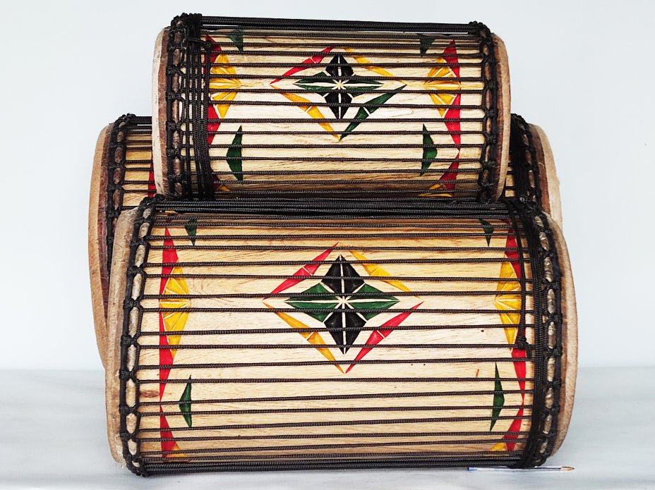 Set of dundun bass drums - Guinea dunun set