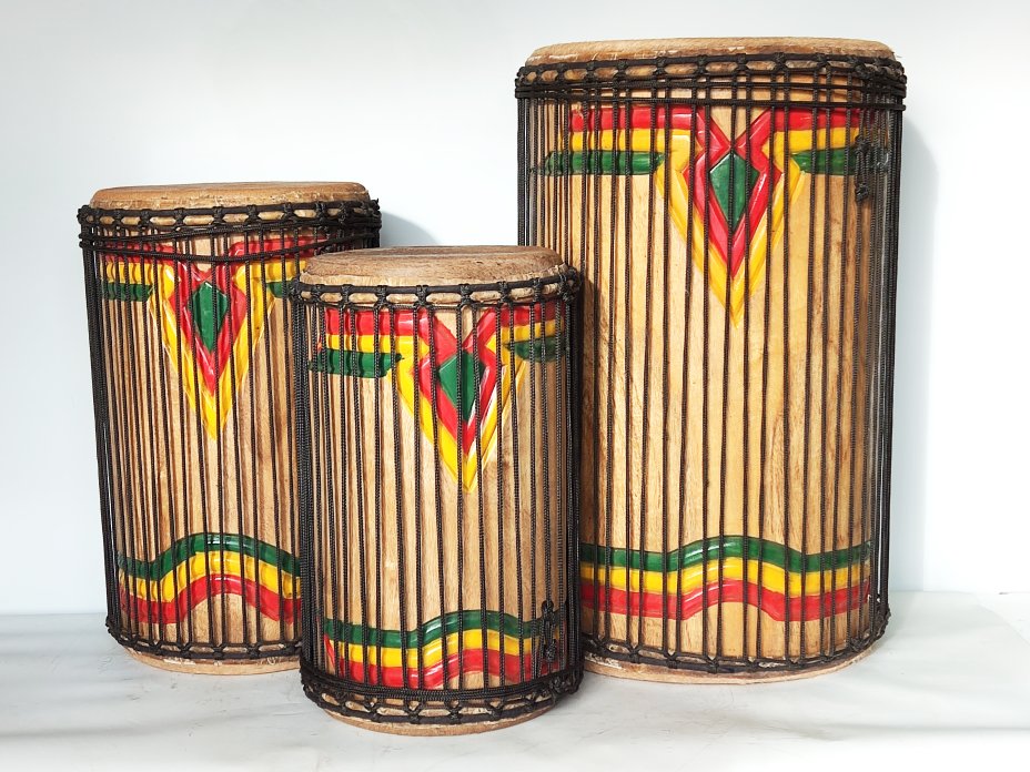 Set of dundun bass drums - Guinea dunun set 6658