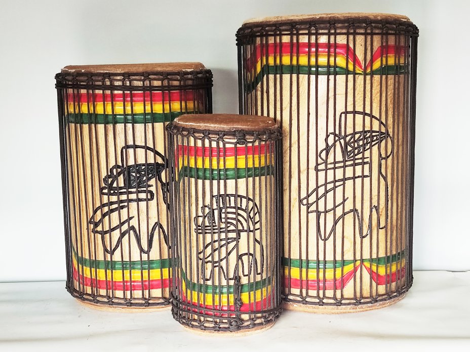 Set of dundun bass drums - Guinea dunun set 6659