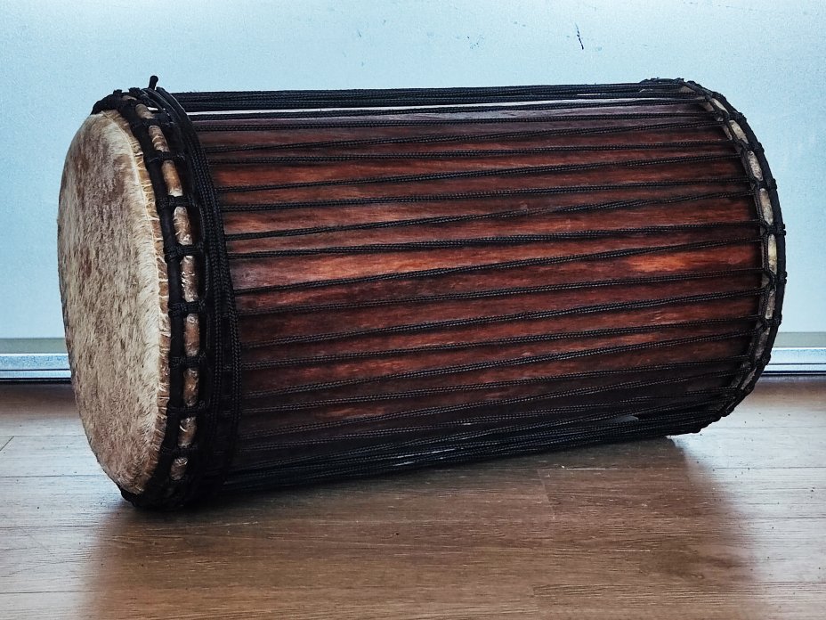 Dundun bass drums - Guinea sangban dunun 4 hoops mounting